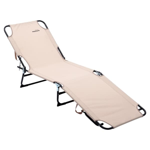 Taitettava puutarha-aurinkovuode beige