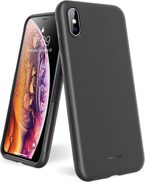 MUSTA SILIKONIKUORI IPHONE XS/X 5.8':LLE