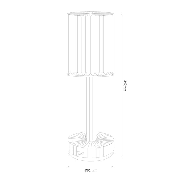 ENKEL LED-BORDSLAMPA TRANSPARENT MILAGRO ML2289