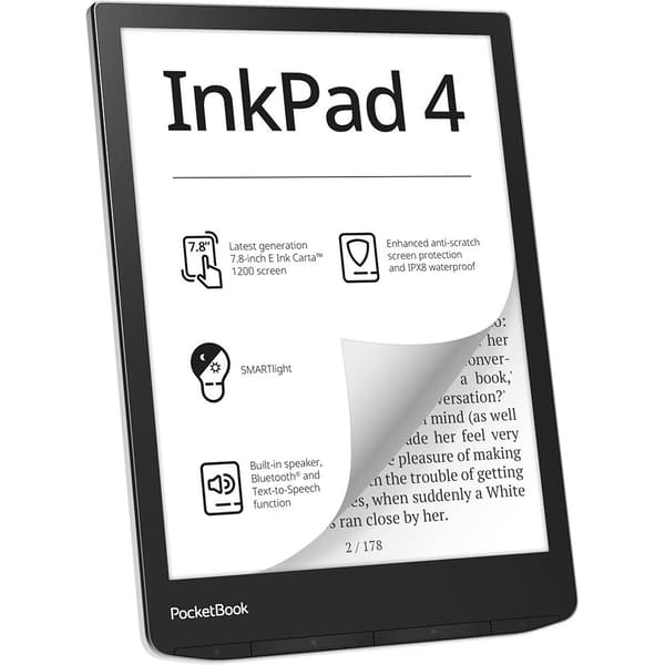 PocketBook InkPad 4 32 GB 7,8" e-bogslæser sort