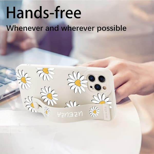 FODRAL TILL IPHONE 12 PRO 6,1' BLOMMOR HÅLLARE VIT