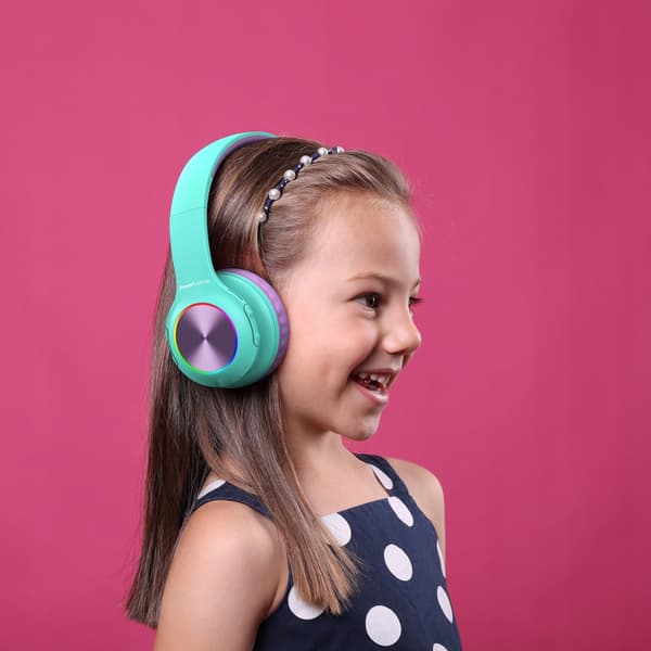 POWERLOCUS PLED TRÅDLØSE ON-EAR BLUETOOTH-HOVEDTELEFONER TIL BØRN 30 timer
