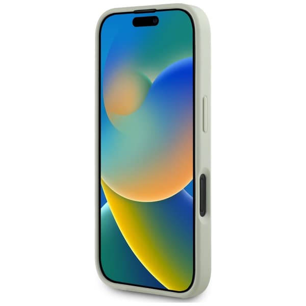 Guess Grained Big 4G Logo Small Classic Logo cover til iPhone 16 grøn
