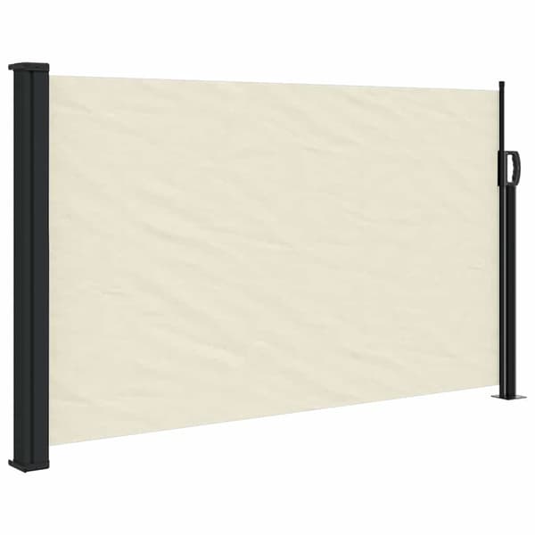 vidaXL Rullande sidomarkis krämfärgad 117x300 cm