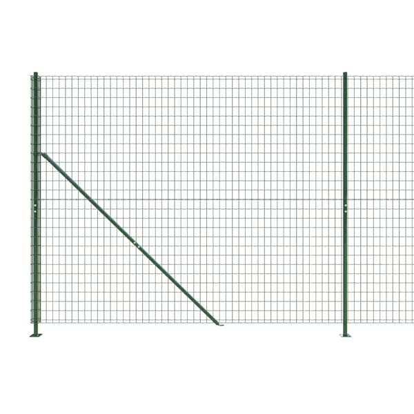 vidaXL nethegn med stolpefødder, grøn, 1,6x10 m