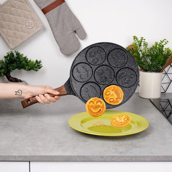Granitpande til æg 7 huller BLACK&WOOD 26 cm
