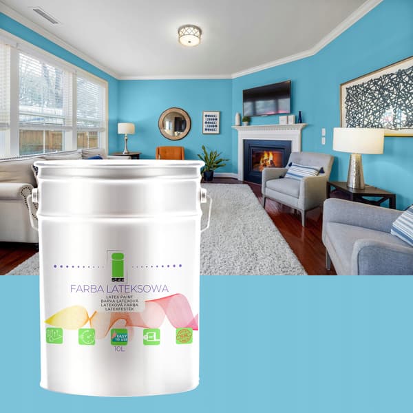 Latexväggfärg för inomhusbruk, blå ton, 5L Deluxe