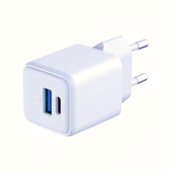 Tilbehør -3mk Hyper GaN Oplader 20W QC4+ PD PPS USB 1A1C Hvid EU