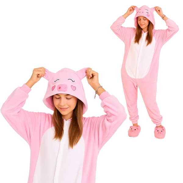 Kigurumi-pyjamas Rosa Gris L: 165 - 175 cm