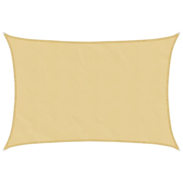 vidaXL solsejl, sand, 4,5x3 m, 100% polyester