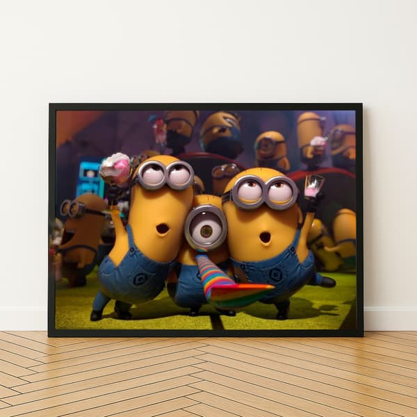 MALING EFTER TAL MED RAMME Billeder til maleri - Minions 50x40 cm