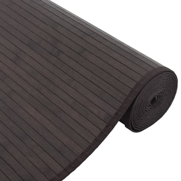vidaXL Suorakulmainen matto, tummanruskea, 80x500 cm, bambu
