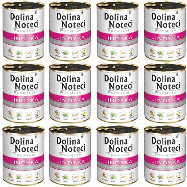 Dolina Noteci Premium vådfoder til hunde med kalkun 12x800g