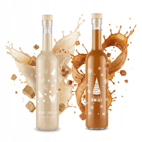 JULFLASKA 500ML + KORK Presentflaskor med tryck Futura 0,5l