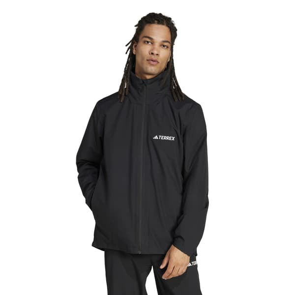 Herre adidas MULTI ESSENTIALS vandtæt jakke sort JM8692 r S