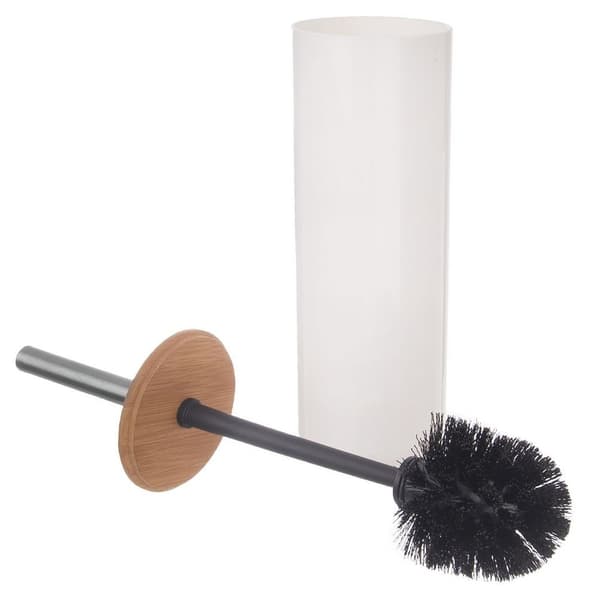 Toalettpensel i bambu med stativ vit WHITNEY 37 cm