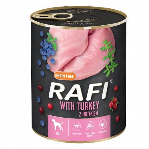 DOLINA NOTECI Rafi våtfoder för hundar med kalkon 24x800g