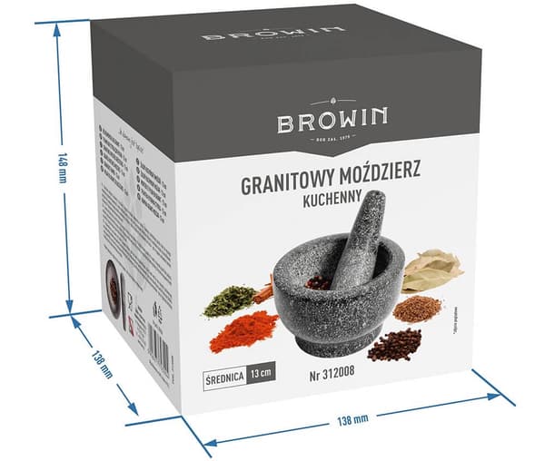 Granit köksmortel och mortelstöt