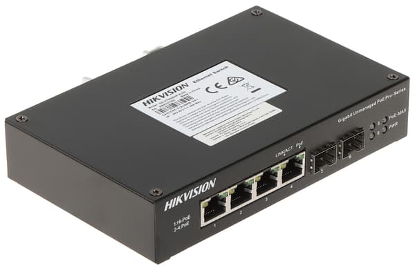 POE-SWITCH DS-3T0506HP-E/HS 4-PORTS SFP Hikvision