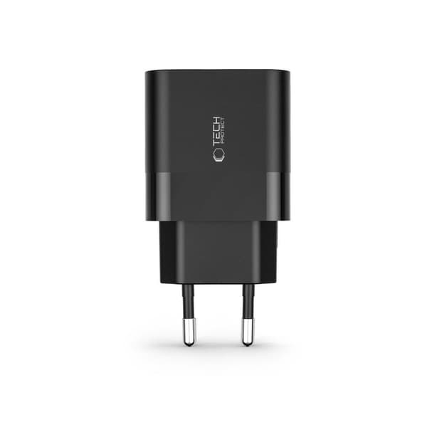 TECH-PROTECT C30W 2-PORT NETVÆRKSOPLADDER PD30W/QC3.0 SORT