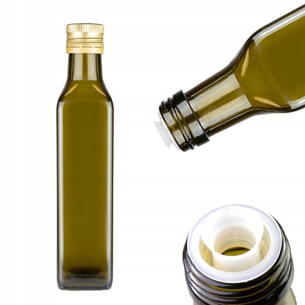 50x MARASCA 250ml flaskor med DISPENSER för olivolja