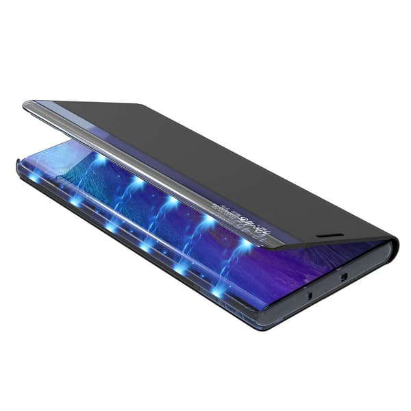 Nyt Sleep Cover til Samsung Galaxy S23+ med klap og stativ, sort