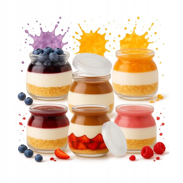 5x EFTERRÄTTSBÄLTAR 100 ml GLASBURK FÖR EFTERRÄTT Dessertkopp