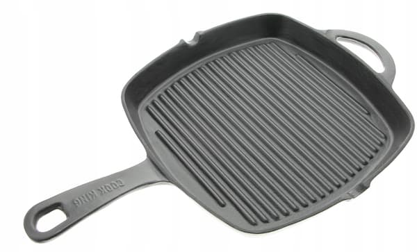 Massiv støbejernsgrillpande til grillning