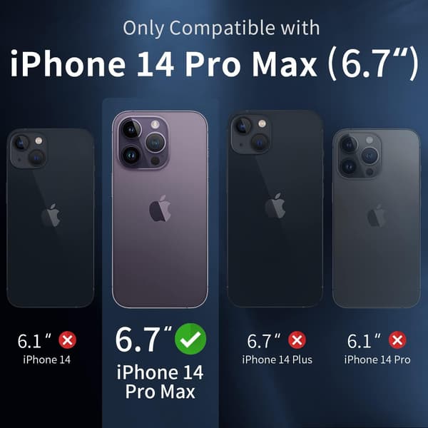 SKAL TILL APPLE IPHONE 14 PRO MAX TRANSPARENT 3X HÄRDAT GLAS HÅLLBART