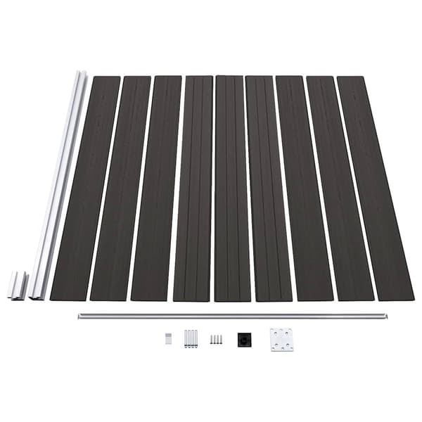 vidaXL WPC hegnspanel 175x186 cm sort