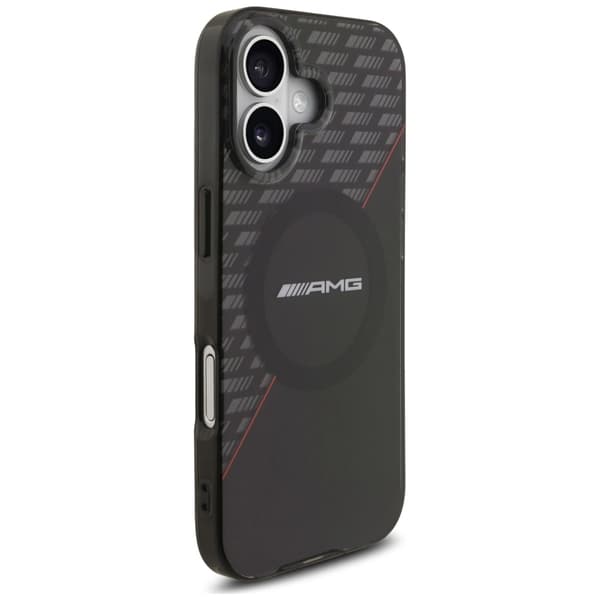 AMG Dobbeltlags Transparent Rhombs MagSafe-cover til iPhone 17 - Sort og Rød