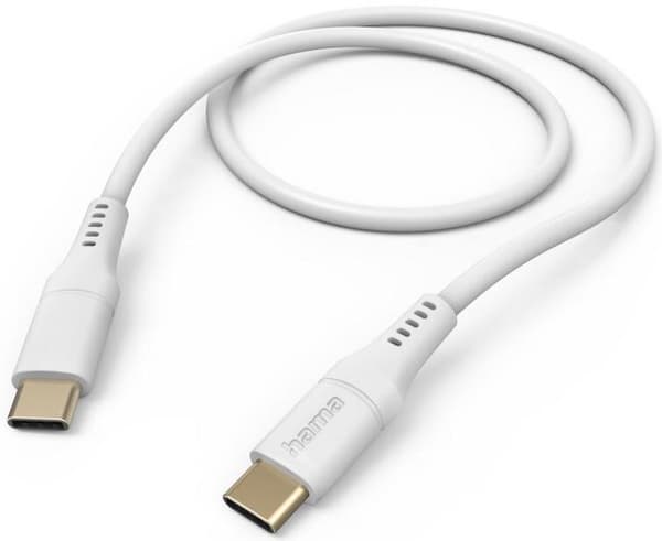 HAMA Opladnings-/Datakabel Fleksibel USB-C - 1,5m Hvid