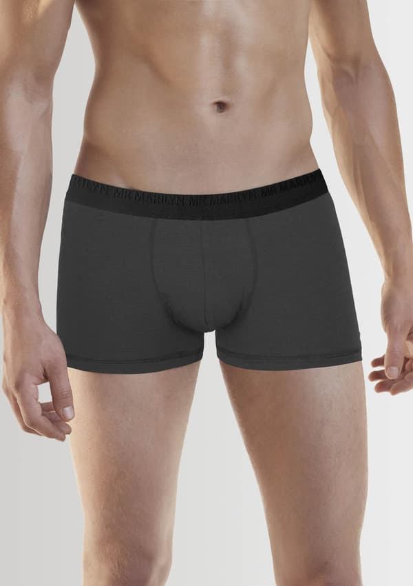Herre boxershorts klassiske med logo-elastik grå - Boxers Pro XL