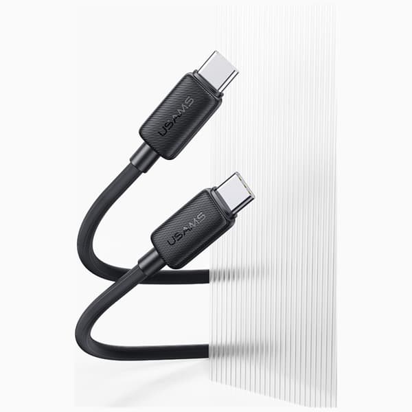 USAMS KY-serien US-SJ691 60W USB-C til USB-C-kabel 1m sort