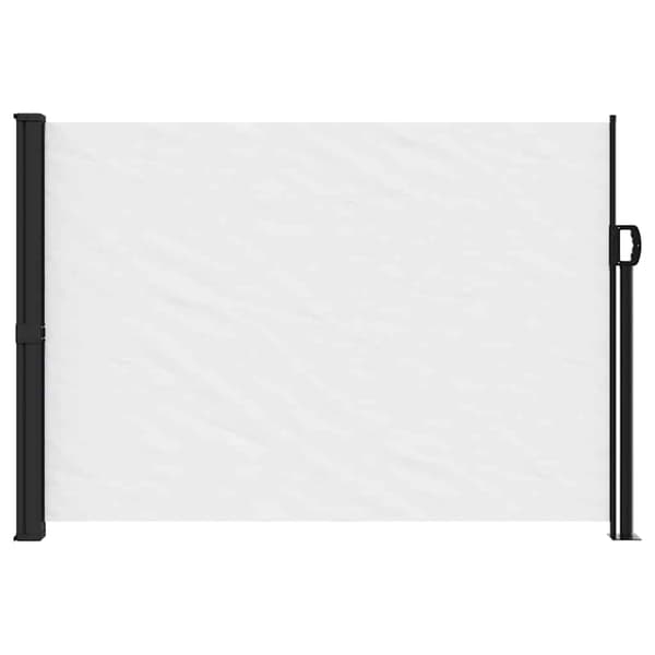 vidaXL Utdragbar sidomarkis vit 140x600 cm