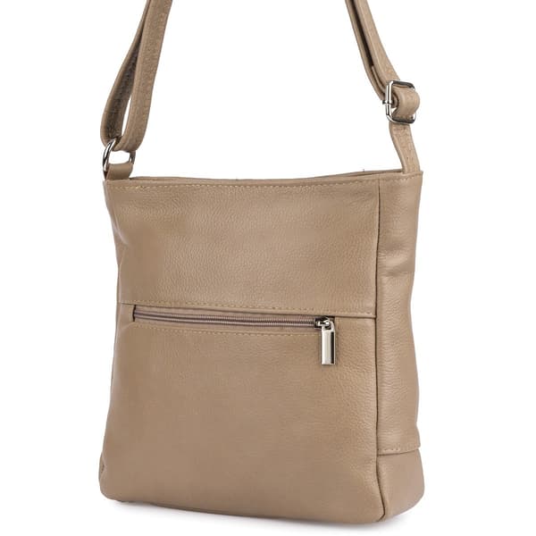 Elegant beige lædermessengertaske til kvinder Beltimore L43