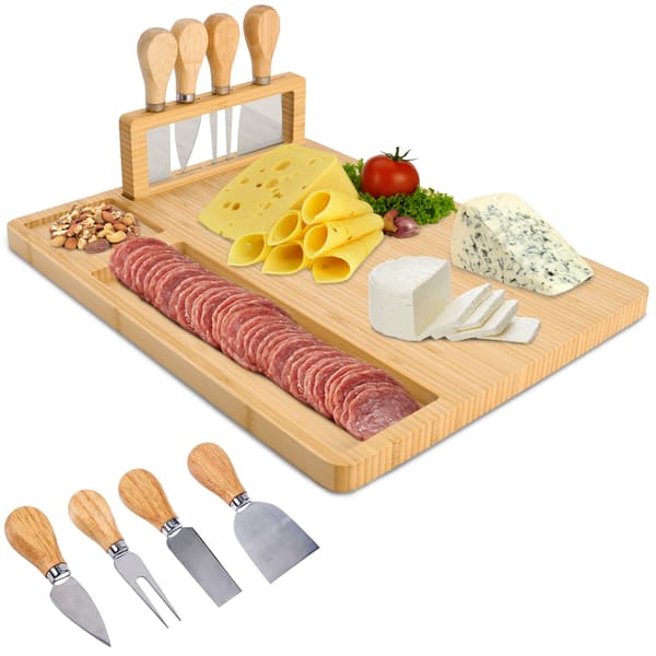 Salers oste- og snackbræt med bestik