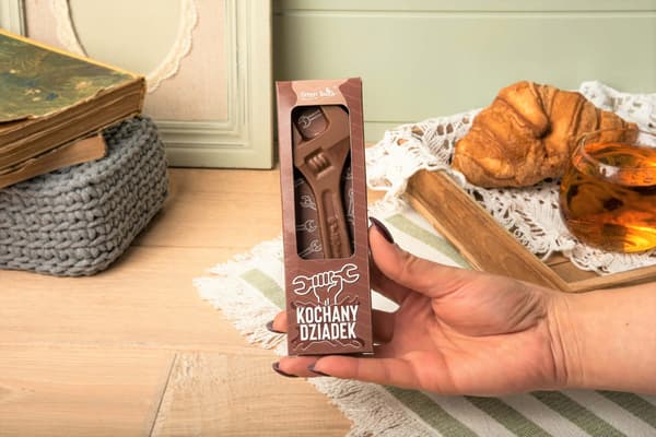 Present för farfar gåva chokladnyckel farfars dag choklad