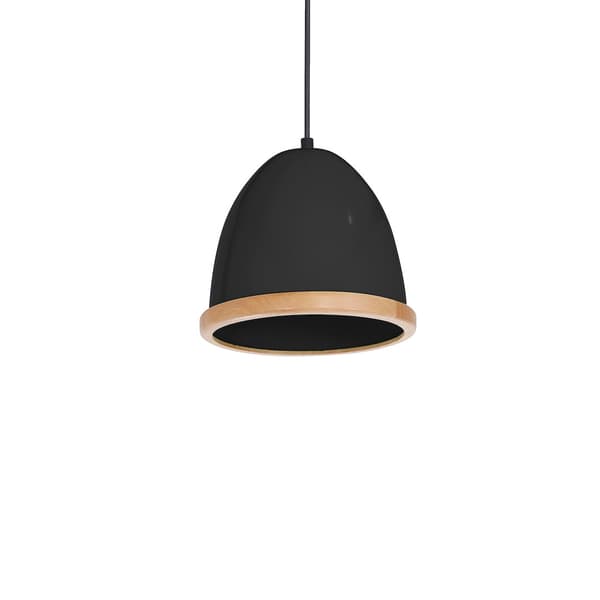 HÆNGELAMPE STUDIO 1 E27 SORT TRÆ MILAGRO MLP8852