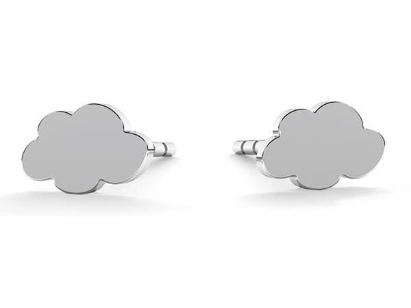 Sølv Cloud Øreringe Små Dame Cloud Øreringe Sølv