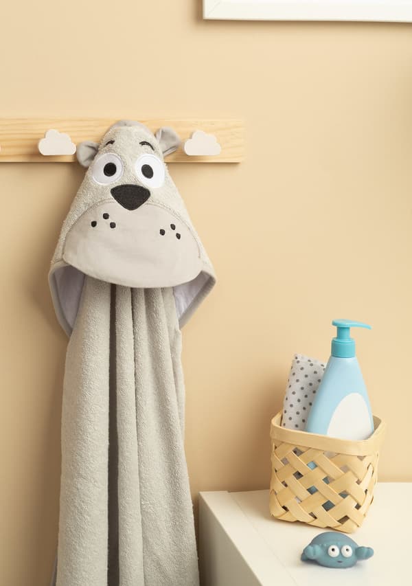 WATERFRIENDS BADEBETRÆK 100x100 BAMSE GRÅ