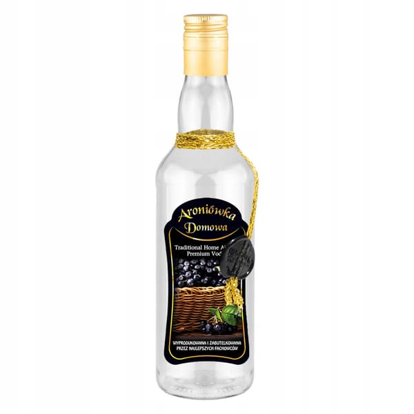 Monopoly koristeltu pullo 500ml kotitekoista aroniavodkaa