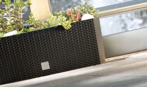 Blomsterkasse med vandingssystem anthracit 51 cm