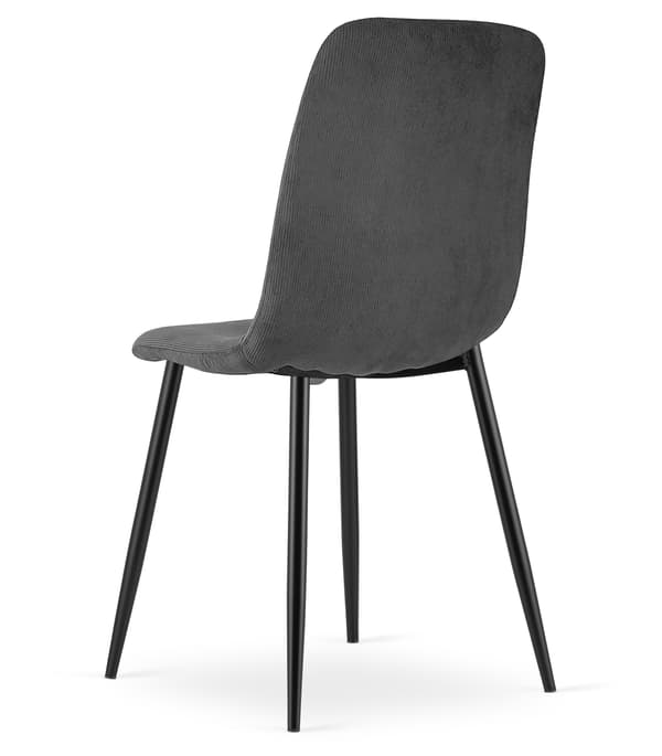 RIFT stol - grå manchester / svarta ben x 2