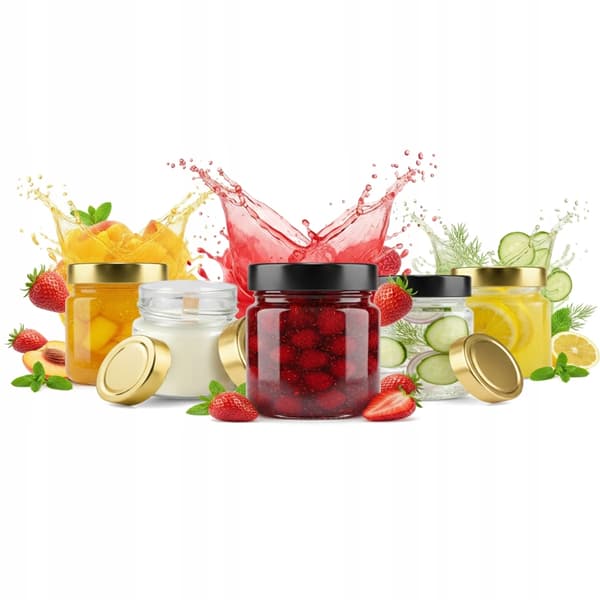 Set med 20 Atena-burkar à 225 ml för ljus, sylt, bröllopspresent, + lock