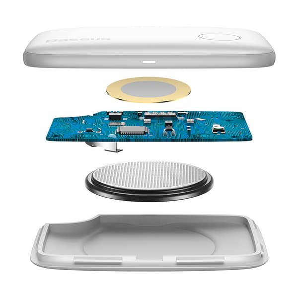 Baseus T2 Bluetooth-seurantalaite hihnalla (valkoinen)