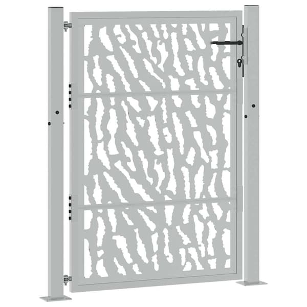 vidaXL havelåge 105x130 cm skinnemønster i rustfrit stål