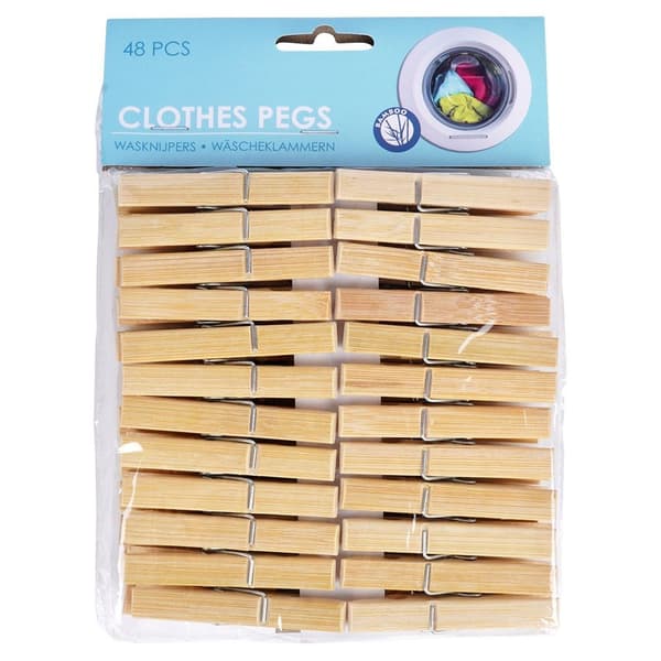 Bambu pyykkiklipsit 48 kpl