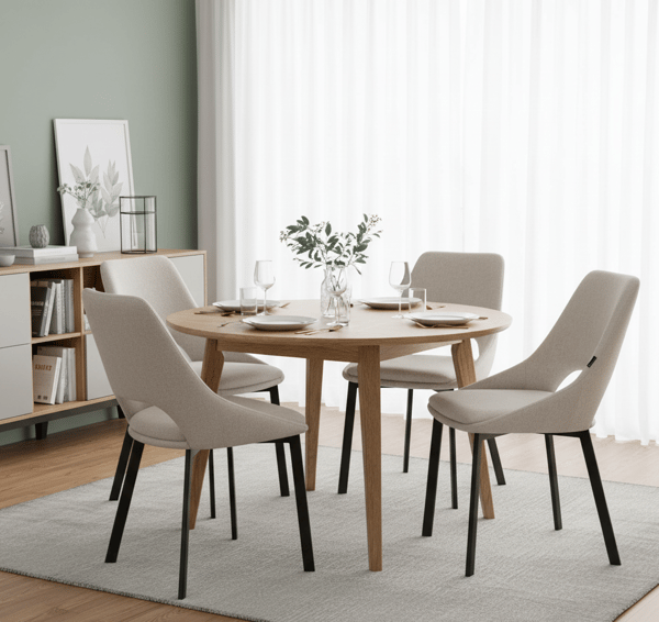 LUMO verhoiltu nojatuoli, beige kangas