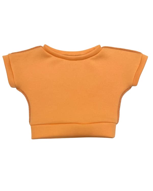 Børneponcho 134 vest kappevarmer bomuld fluffy abrikos